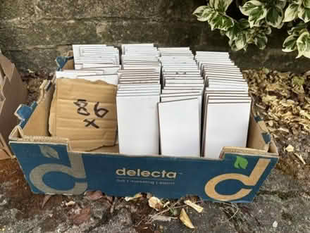 Photo of free White glazed tiles (Ruddington) #1