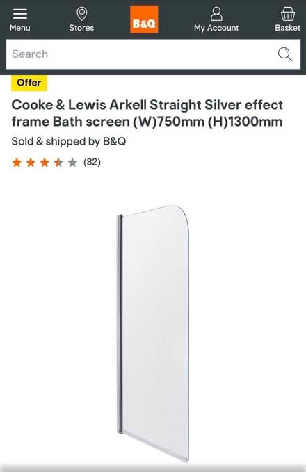 Photo of free Brand new B&Q Arkell shower screen (Norbiton KT3) #1