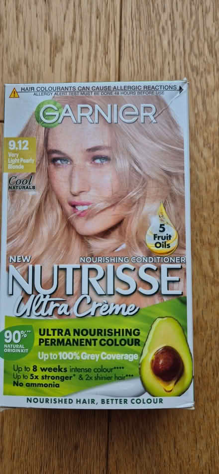 Photo of free Garnier Nutrisse 9.12 permanent Hair colour (Deaconsbank G77) #1