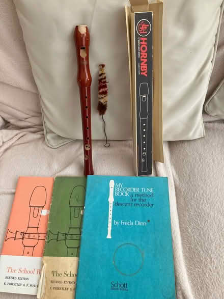 Photo of free Horny descant recorder and music books (Rothley LE7) #1