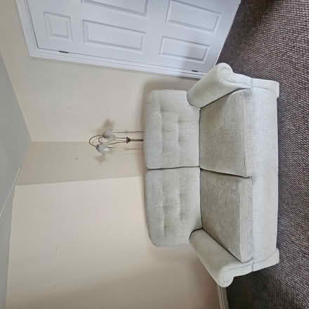 Photo of free 2 seater sofa and corner lamp (Broadfields park LA3) #1