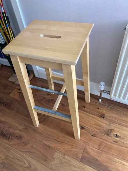 Photo of free Wooden bar stool (SW16 Norbury, Green Lane) #1