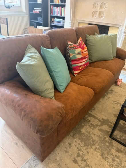 Photo of free Faux leather sofa set (Woking) #1