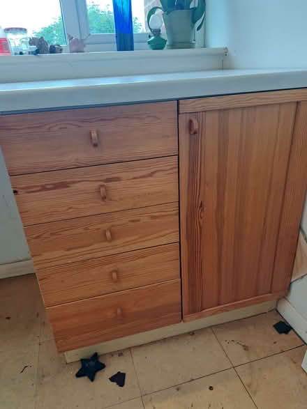 Photo of free IKEA kitchen units plus worktop, currently used in a craft r (Steyning BN44) #2