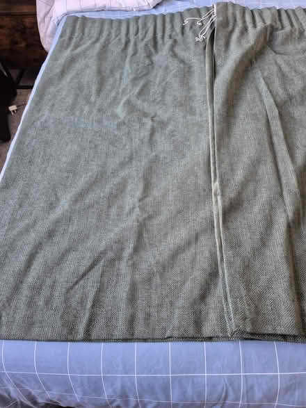Photo of free Pair Of Dark Sage Green Curtains (CT1) #1