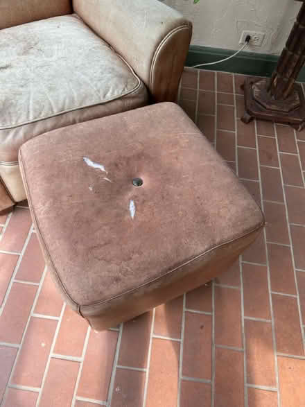 Photo of free Pottery Barn Leather chair ottoman (Wilmette) #2