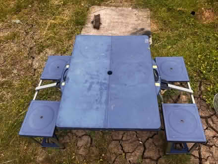 Photo of free Folding table and chairs (Ub60ln) #3