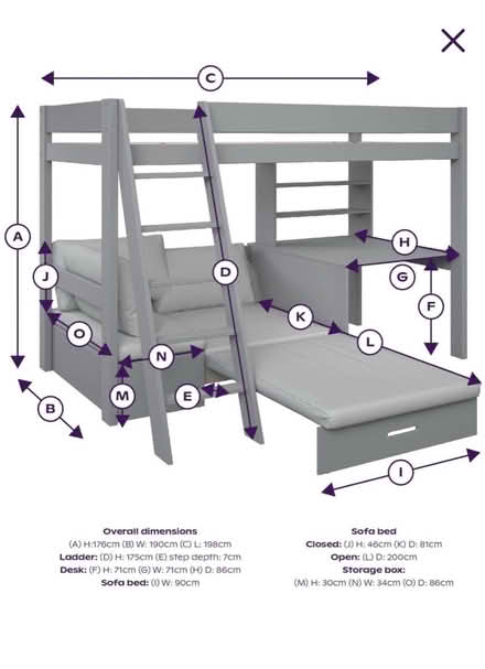 Photo of free High sleeper wooden cabin bed (Kilmarnock KA1) #1