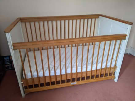 Photo of free Solid wooden cot/child bed with new mattress (Lower Weston BA1) #1