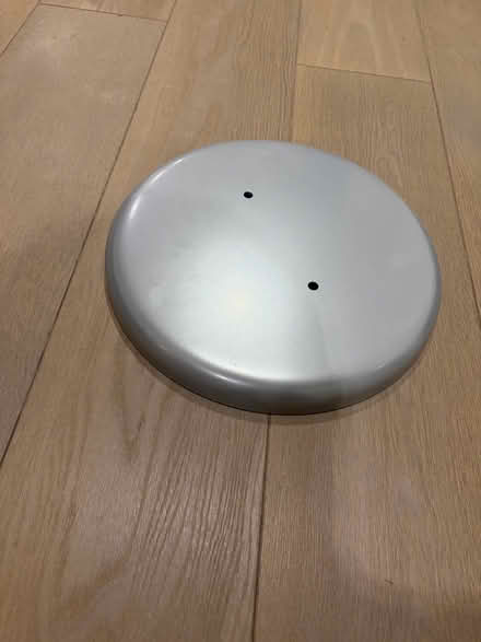 Photo of free Heavy metal base - silver finish (Cutteslowe OX2) #1