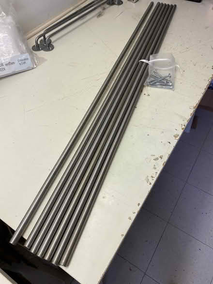 Photo of free 7 hanging rails 1.2m x 1.5cm (Epsom KT18) #1
