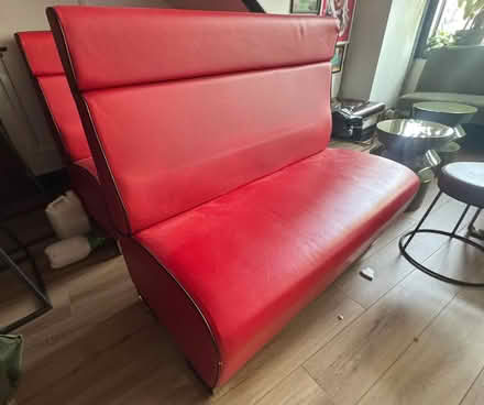 Photo of free 3 red sofa booths (Peterborough PE1) #1