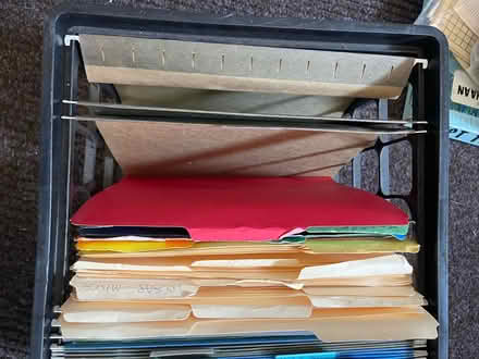 Photo of free Storage crate with hanging files and a few folders (Kings Heath B14) #2