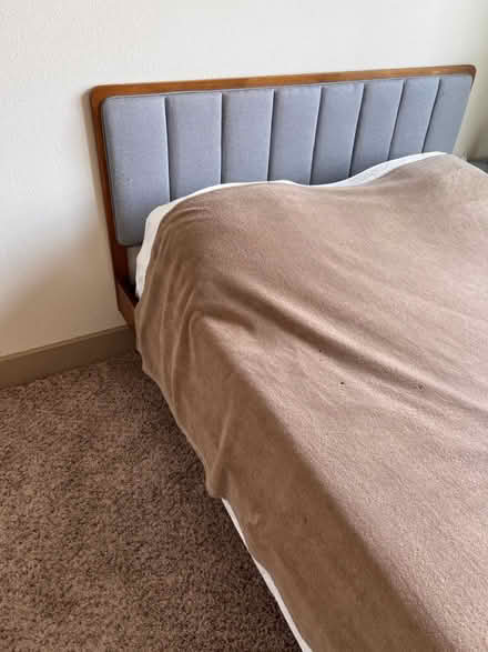 Photo of free Wooden bed frame queen size (Downtown Houston on main) #1