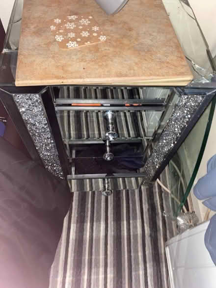 Photo of free Bedside units, mirror glass (Newport Pagnell MK16) #3