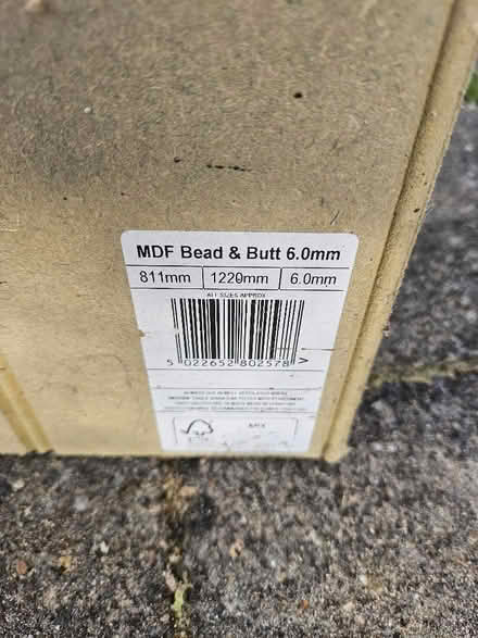 Photo of free 2 pieces of 6mm mdf Bead and Butt (Northgate Village CH2) #3