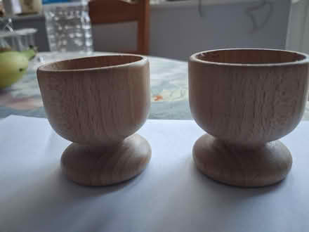 Photo of free 2 wooden egg cups (Styvechale, Coventry) #1