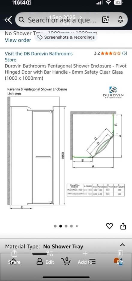 Photo of free Glass Shower enclosure (Devizes SN10) #2