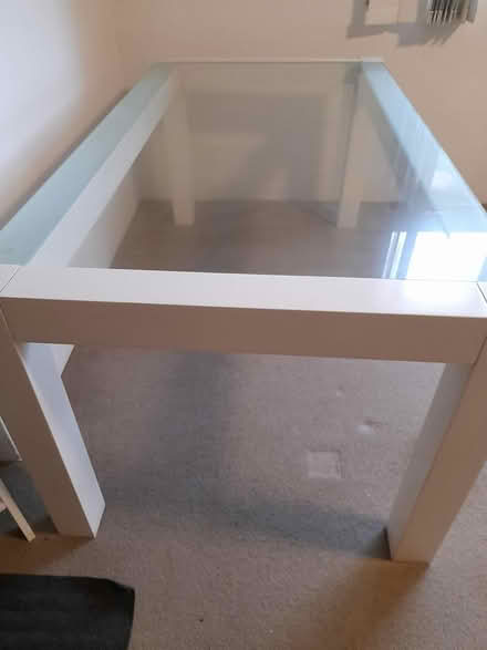 Photo of free Dining table - wood, glass top (Collaroy) #2