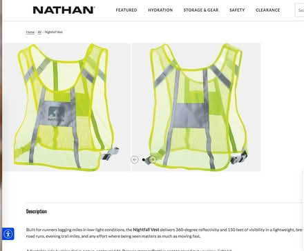 Photo of free Nathan-brand Reflective Mesh Vest (Sunnyvale CA) #1
