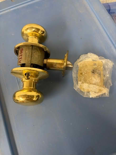 Photo of free Polished Brass Door Knob Set (Belmont, MA) #1