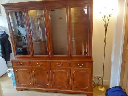 Photo of free Wood, Glass fronted wall unit (Witley, GU8) #1