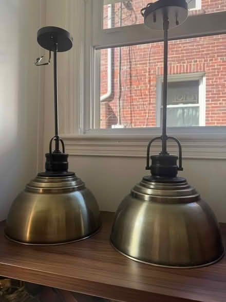 Photo of free 2 pendent light fixtures (Chevy chase DC) #1
