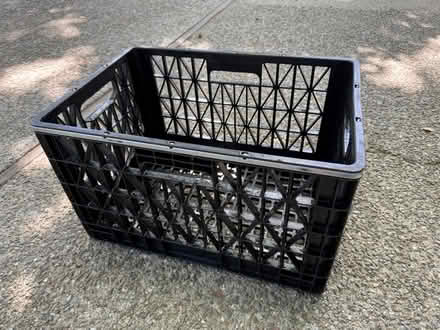 Photo of free Plastic storage crate w handles (1075 Valencia Avenue) #1