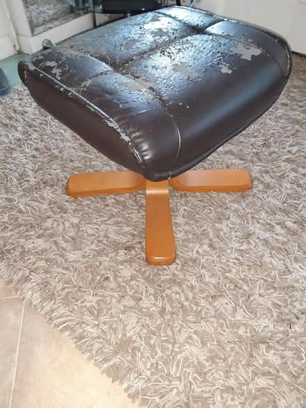 Photo of free Black faux leather Footstool (Hatfield, AL10) #1