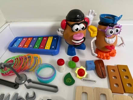 Photo of free Mr. Potato Head, xylophone, tools (1075 Valencia Avenue) #4