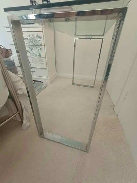 Photo of free Chrome and glass console table (Newcastle upon Tyne NE3) #2