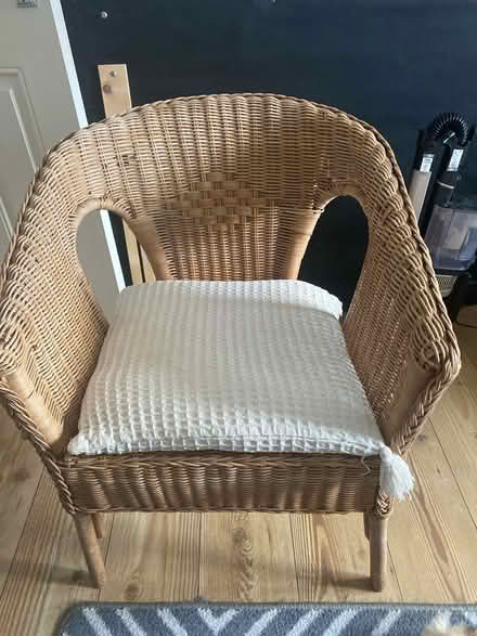 Photo of free Bedroom wicker chair (TW14 bedfont) #2