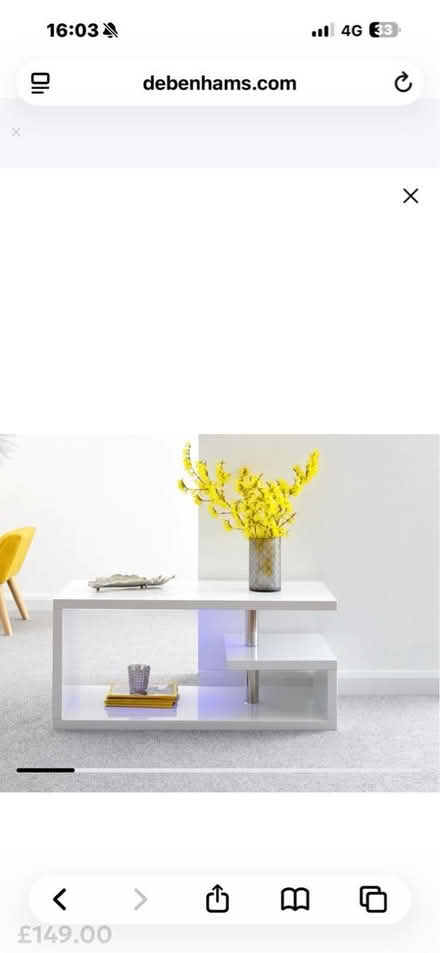 Photo of free White coffee table (W7) #1