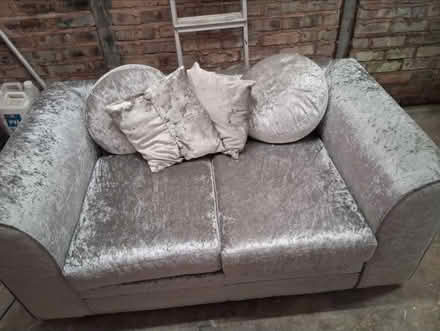 Photo of free Silver velvet 2 seater (Bootle L20) #1