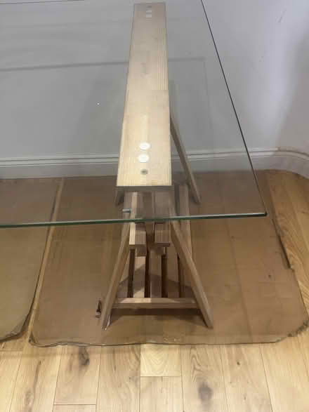Photo of free Glass Tressle Table (W12) #2