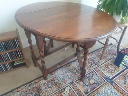 Photo of free Oval drop leaf table (Marple) #1