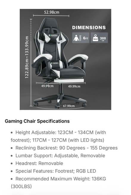 Photo of free Reclining Gaming Chair (Erith Bexley DA8) #4