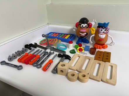 Photo of free Mr. Potato Head, xylophone, tools (1075 Valencia Avenue) #1