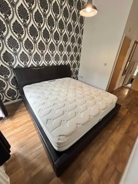 Photo of free Superking leather bed & mattress (ColchesterAbbey Fields, CO27UH) #2