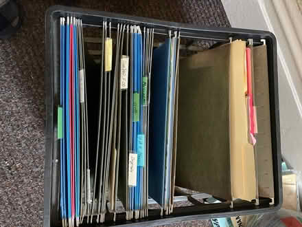 Photo of free Storage crate with hanging files and a few folders (Kings Heath B14) #4