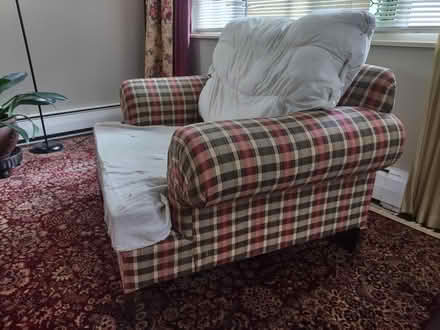 Photo of free Oversize Chair (Downtown Longmont, Emery st) #2