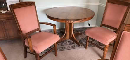 Photo of free Solid Wood Dining Table, Chairs (44313) #3