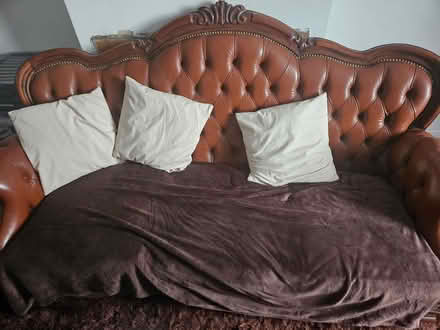 Photo of free Leather Sofa (Basingstoke) #1