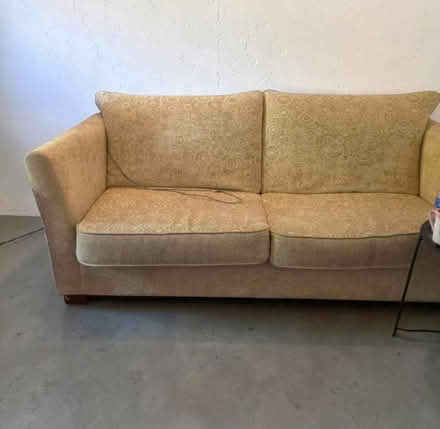 Photo of free 4 Seater cream beige sofa large (Kings park G73) #1