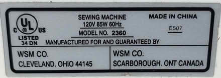 Photo of free Sewing Machine - 120 Volt / 60 Hz - Canadian/American (Franche DY11) #3