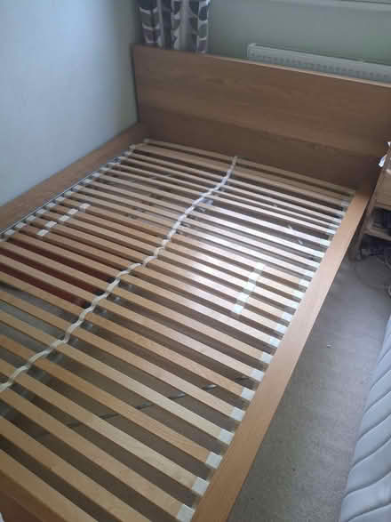 Photo of free IKEA Malm Oak Double Bed Frame (N1) #1