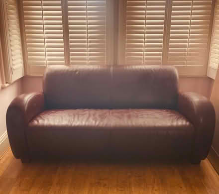 Photo of free 3 seater leather sofa (Teddington TW11) #1