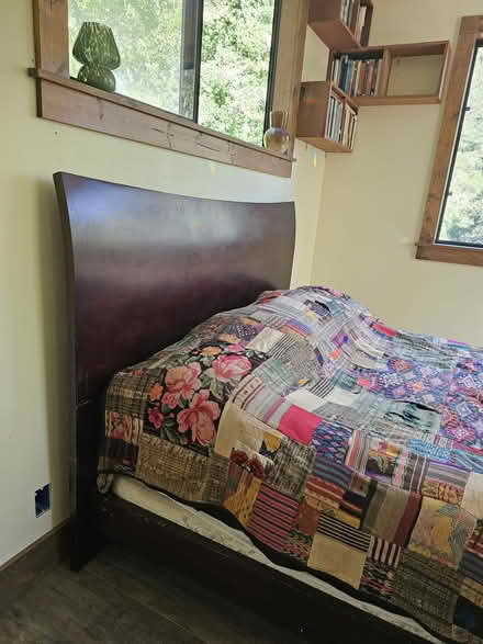 Photo of free Wooden Queen Bed w/ Headboard (Midtown) #1