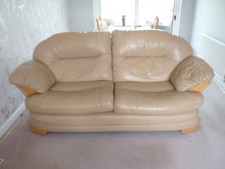 Photo of free Beige Leather Settees (Highwoods CO4 9) #1