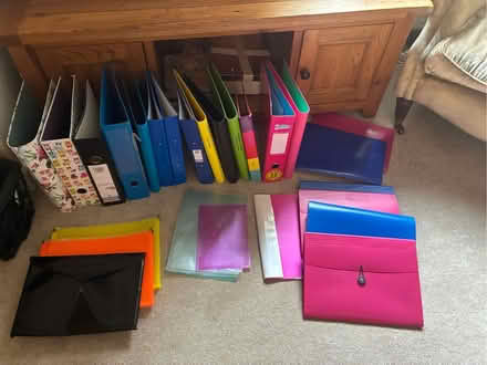 Photo of free Mixed files and plastic pouches (Skerton LA1) #1